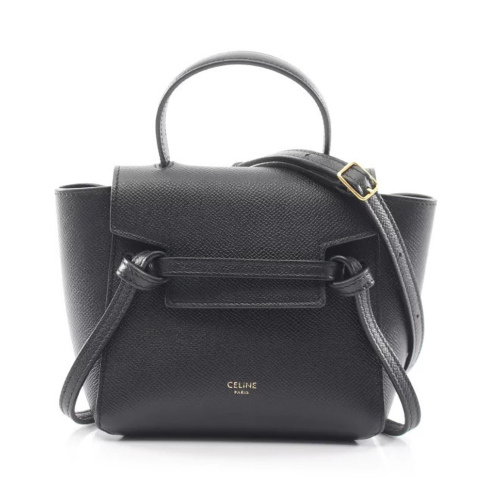 Celine PICO BELT BAG handbag leather black